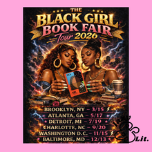 Load image into Gallery viewer, The Black Girl Book Fair Tour 2026 T-Shirt
